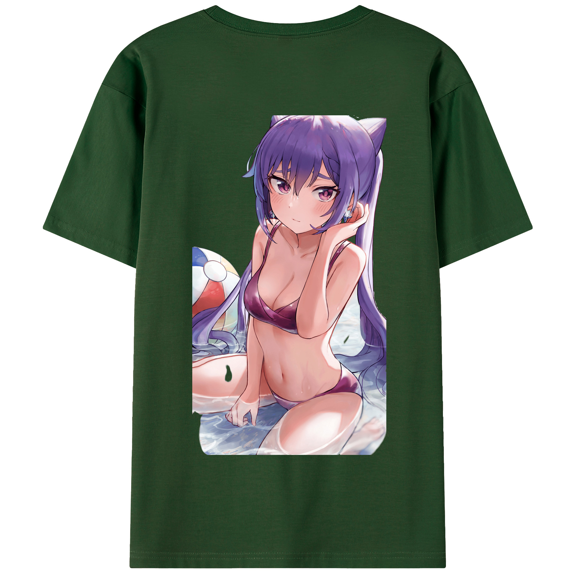 げんし神 刻晴 こくせい genshin Kokusei 綿100％半袖Tシャツ（背面プリント）